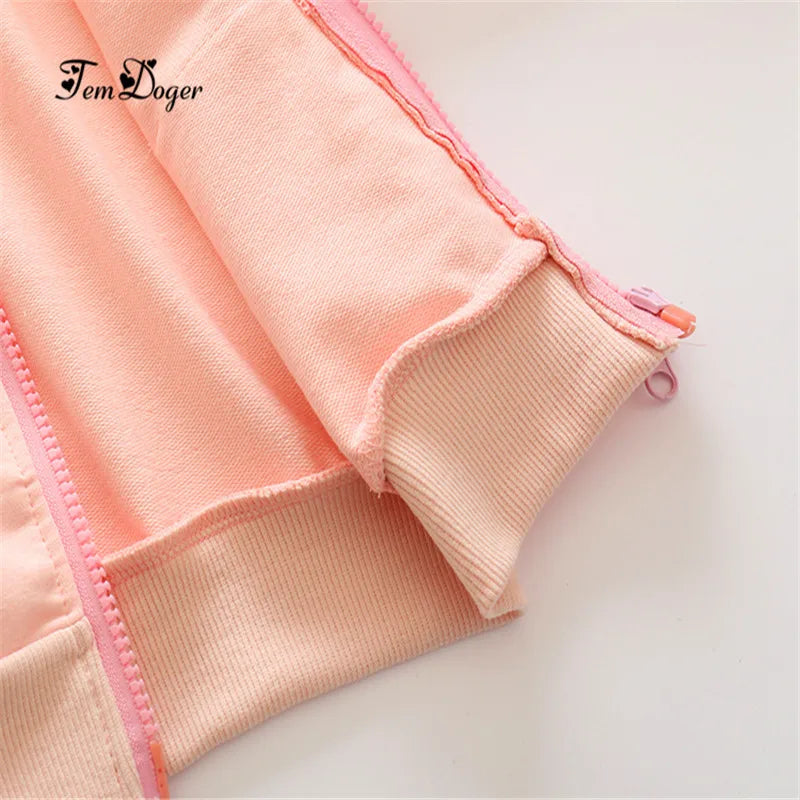 2024 Autumn Fashion baby girl clothes cotton long sleeve solid zipper jacket+pants 2pcs babes tracksuit baby boy clothing set