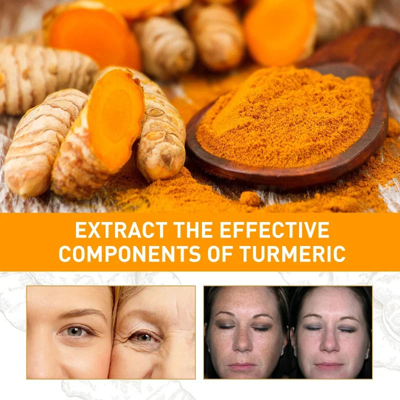 Turmeric Essential Oil Remove Dark Spots Anti Wrinkle Face Serum Acne Treatment Shrink Pores Whitening Moisturizing Skin Care