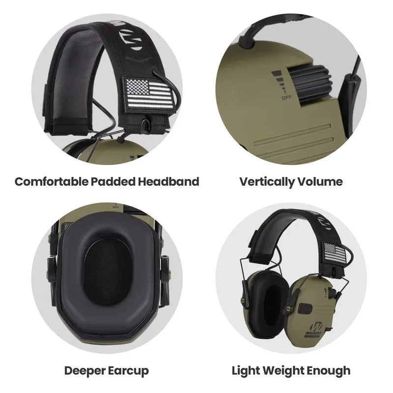 Hot Sale Tactical Electronic Shooting Earmuff Anti-Noise Headphone Sound Amplification Hearing Protection Headset, Foldable - 2024